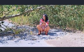 MILF Slut Got Caught Orgasming in the Woods