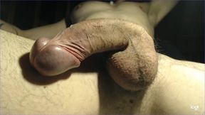 Closeup on my mushroom head dick. No hands, baby!