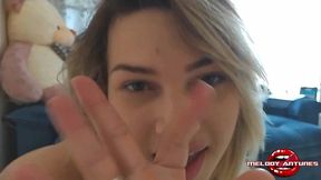 novinha greluda safada e muito gostosa socando o consolo no rabo - melody antunes -