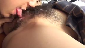 Busty Brunette Asiat bounces in car, raw and ready