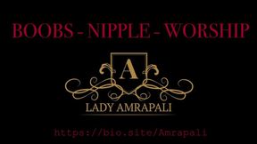 . BOOBS NIPPLE WORSHIP Total lenghts 3:19 minutes  Nippel - Titten - Breast - Busen - Tittenfick - Titte - Sklave - Slave - Pillory - Pranger - BDSM - Lick - Nippel saugen - Lecken  Lady Amrapali  Herrin Mistress Domina Femdom