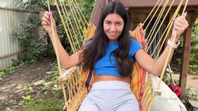 Fucked a Cutie in a Street Gazebo on the Morning After Party