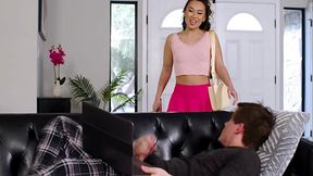 Kimmy Kimm Sucks Boyfriend&rsquo_s Cock After Catching Him Mid-Masturbation!