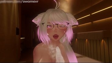 Hot Futa Girl Get'_s Horny In The Sauna Then Fucks You With Her Girlcock