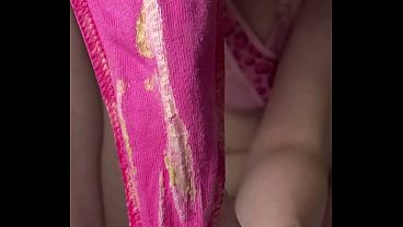 JOI Russian girl pees in dirty panties close-up. Dirty talk, femdom