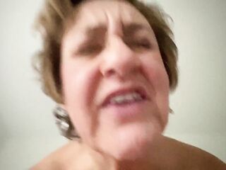 GILF SassyVal Fucks in a HOT POV Video - See Her Hairy Granny Pussy & Big Mature Tits