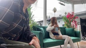 Samantha Love in our BTS video from our shoot outside