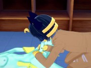 Animal Crossing Yaoi Hentai 3D - Ankha (Boy) with MoonCat at School