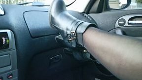 Leather boots femdom