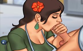 Summertime saga hard suck pizza lady