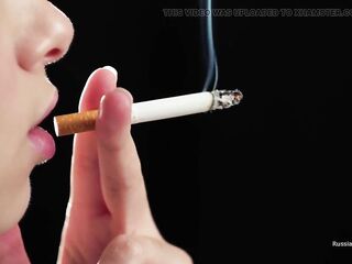 Ultra HD Russian Angel Smokin' Cigarette Seaside