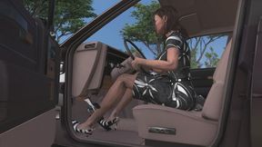 1986 Buick Century Cranking Template: Norina in Square Toe Slingback Pumps 1080p