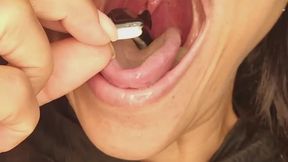 SWALLOWING A BLACK GUMMY SHARK!