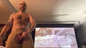 Daddy jerk off watching his video with you