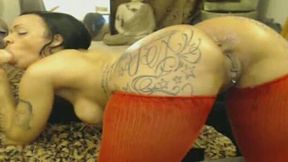 Ebony Gagging Sloppy Deepthroat