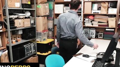 Security Guard Greg McKeon Makes Hunk Thief Cum While He Drills Him On The Desk - Young Perps