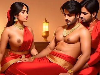 Beautiful Indian girl with big boy