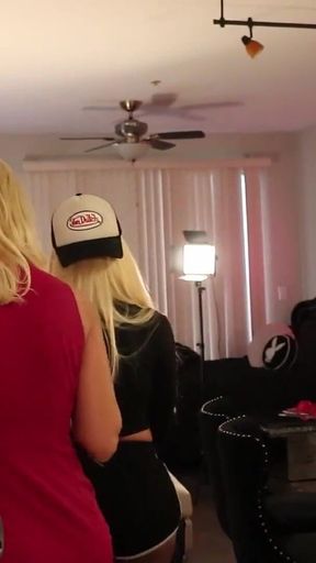 Busty Blonde Brittany Andrews Enjoys TS Cutie Brittney Kade's Cock!
