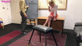 Teacher Receives Cane & Paddle Spanking Punishment