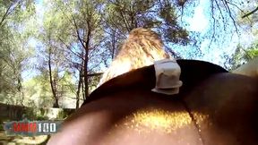 sheryl riviera in shiny spandex leggings gets fucked hard in the woods