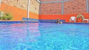 SEXO EN LA PISCINA CON UNA DESCONOCIDA TERMINA EN CORRIDA INTERNA