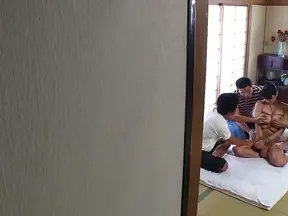 Bound Tits Rope Glamour As She Takes Two Guys Roughly Inside Her