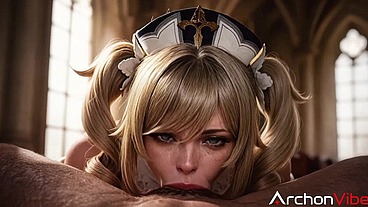 Barbara helped parishioners forgive their sins with the help of her blowjob [AI]