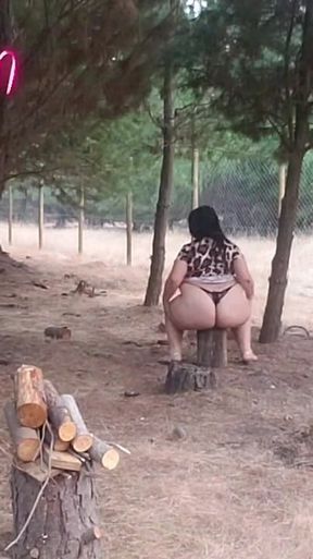 Recoping Woods Sexy Stepmom Outdoors