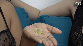 Gummy Frogs Give Pleasure To Alison And Jana