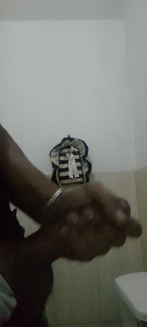 Masturbation in the bathroom while you work