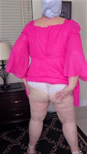 My big fat white ass is all yours - jerk off your cock and cum on it, BBW SSBBW sexy panties