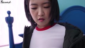 korea - busty girlfriend role-playing in black stockings