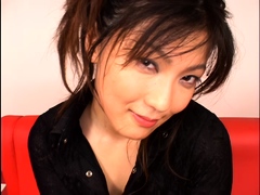 Threesome with Miku Airi giving asian girls blowjob