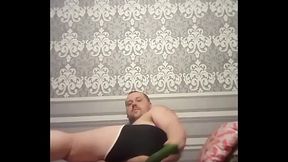 Russian gay fucks his huge ass lying on the couch and licks his lover'_s cock after each anal penetration!