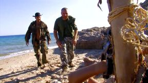 Anal fucking ass fingering on the beach