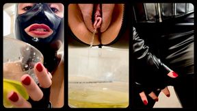 Deine gnadenlose Toilette-Ausbildung: Schlucke nur meinen heißen, goldenen Sekt! Toilettensklave!