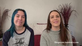 Alisha Oliviaa and Milo get their tight pussies stretched wide by a hung stud