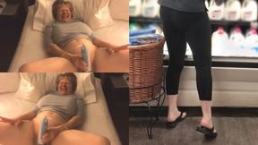 Seductive and confident, this hot housewife in yoga pants can't resist her