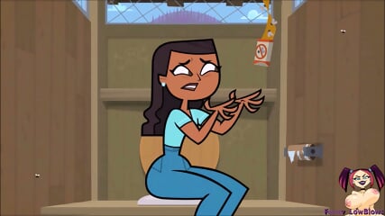 scary girl nutshot LAUREN ballbuster TOTAL DRAMA ballbusting anime kick in the balls