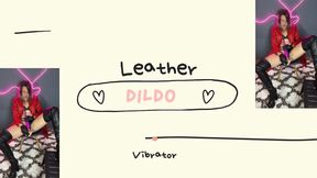 leather dildo and vibrator