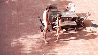Public Outdoor Sex in Daylight - Brunette Babe Gets Fucked & Facialed by Hunk