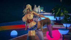 futa demon fuck demon girl next to the bar - 3d porn