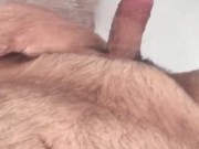 Playing with my limp dick in the shower
