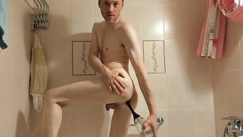 LanaTuls - Anal Slut and Whore Testing Automatic Anal Enema Cleaner.