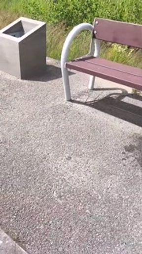 Latvian girl peeing at the bus stop