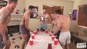 REALITY DUDES - Frat House Flip Cup Game Ends In A Bareback Fuck Fest With Winners Taking Full Control