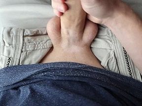 Risky jerk off on the bus, massive cumshot over the seat in front of me