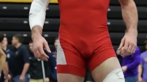 Big Wrestling Bulge - Ryan Niven dick outline and sweaty ass