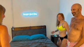 Two Redheads In Bed With Bikini Nicole & Miley Coxxx Threesome