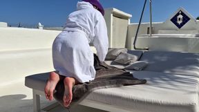 Rooftop Naked - Masturbation Under Cover Outdoors